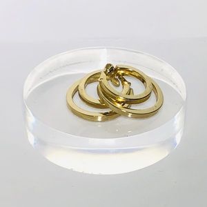 Gold Tone Hoop Clip-On Earrings